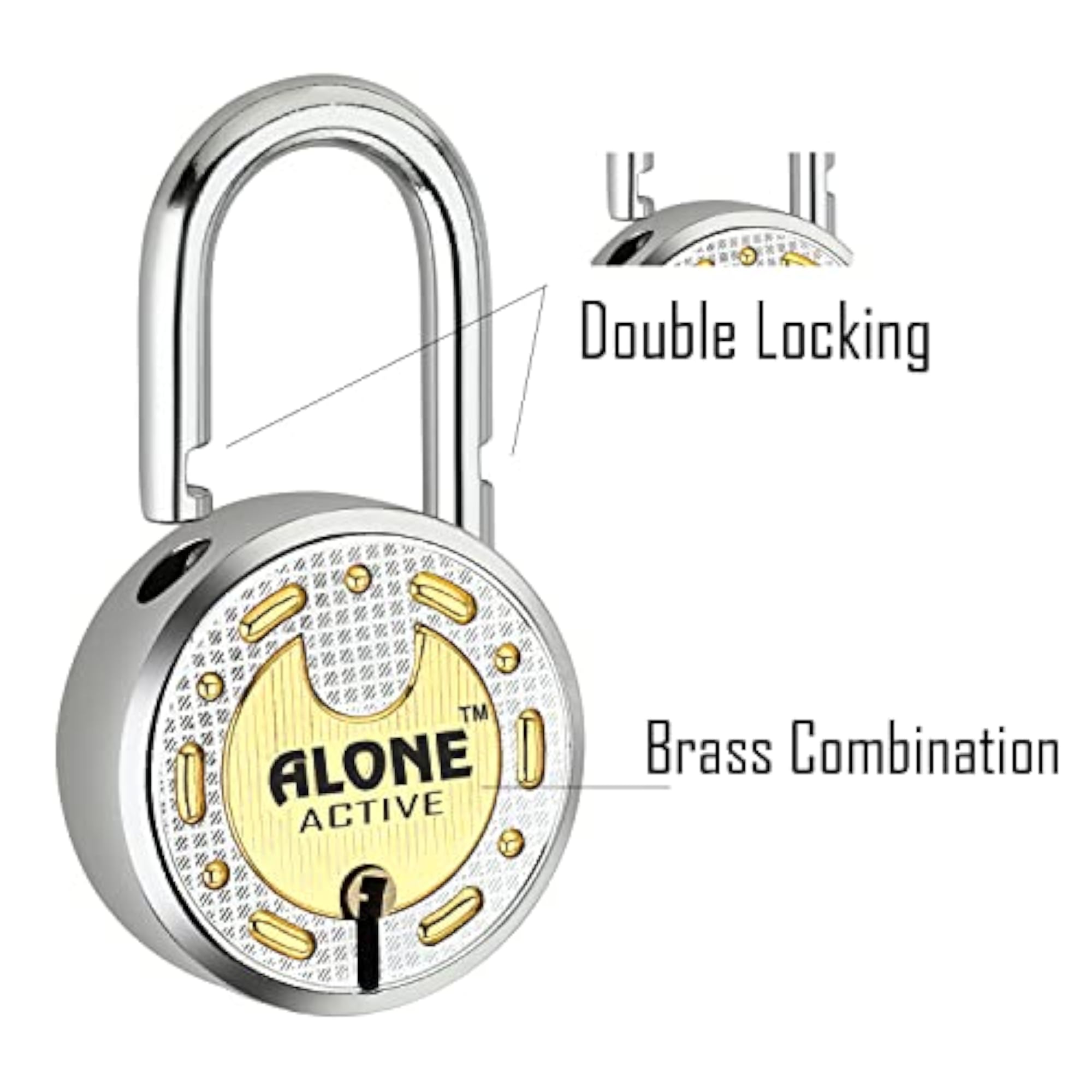 Alone Round Locks with 10 Same Keys and 3 Padlocks